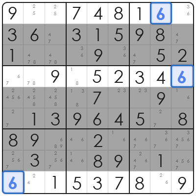 x wing sudoku technique
